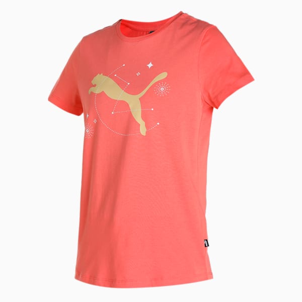 Abstract Graphic Women's Regular Fit T-Shirt, Salmon, extralarge-IND