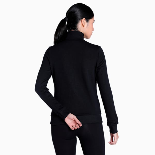 Women's Regular Fit Graphic Jacket, Puma Black, extralarge-IND