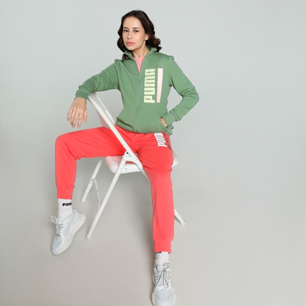 Women's Regular Fit Graphic Jacket, Dusty Green, extralarge-IND
