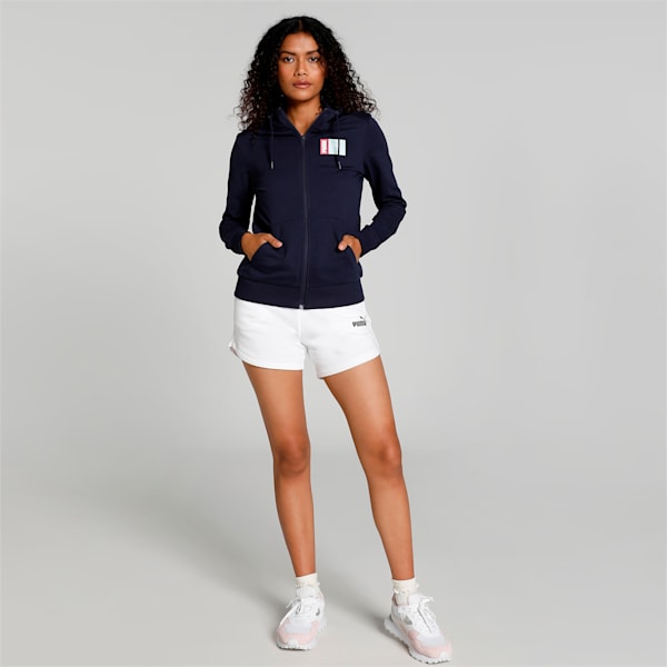 Graphic Women's Regular Fit Hoodie, Peacoat, extralarge-IND