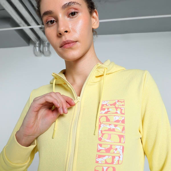 Camo Graphic Women's Regular Fit Hoodie, Pale Lemon, extralarge-IND