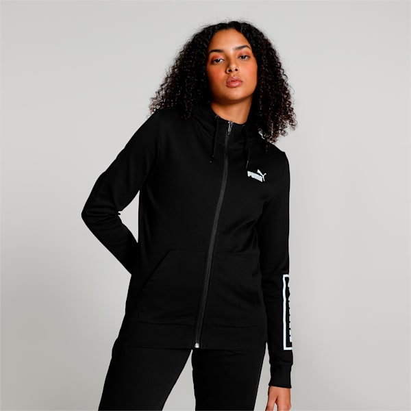 Foil Graphic Women's Regular Fit Hoodie, Puma Black, extralarge-IND