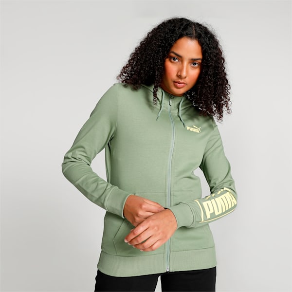 Foil Graphic Women's Regular Fit Hoodie, Dusty Green, extralarge-IND