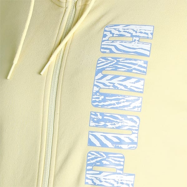 Women's Regular Fit Graphic Hoodie, Pale Lemon, extralarge-IND