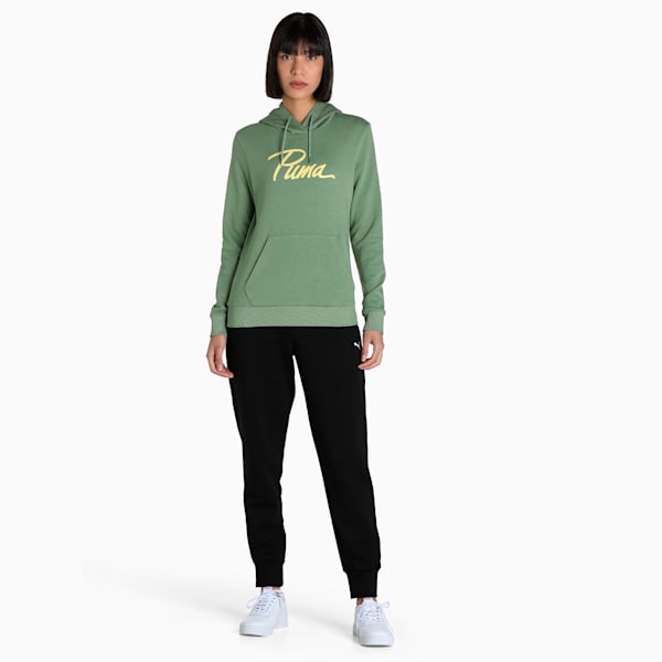 PUMA Logo Regular Fit Hoodie, Dusty Green, extralarge-IND