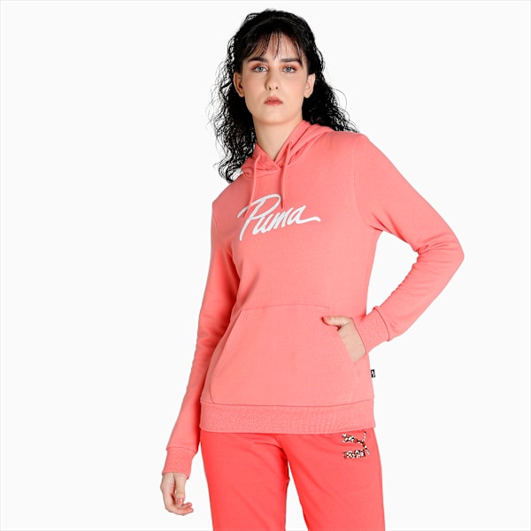 Logo Regular Fit Hoodie, Carnation Pink, extralarge-IND