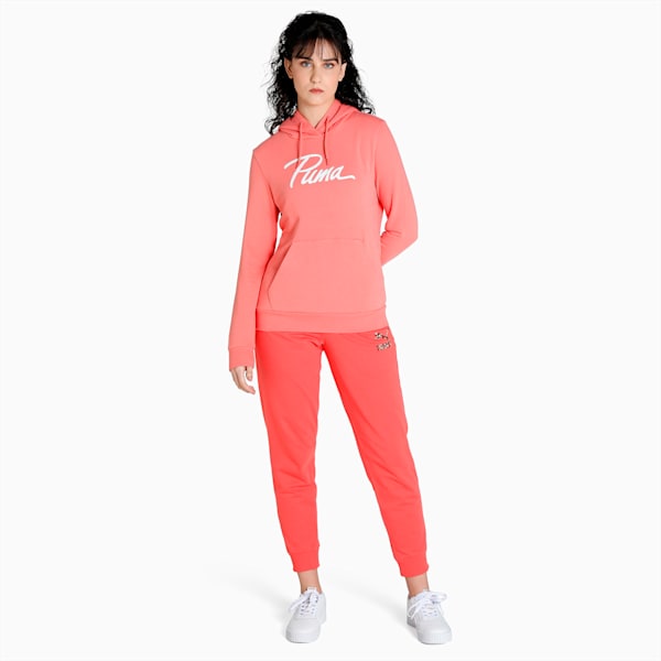 PUMA Logo Regular Fit Hoodie, Carnation Pink, extralarge-IND