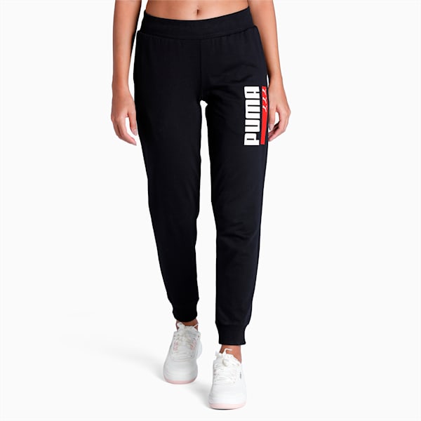 Futuristic Logo Women's Regular Fit Pants, Puma Black, extralarge-IND