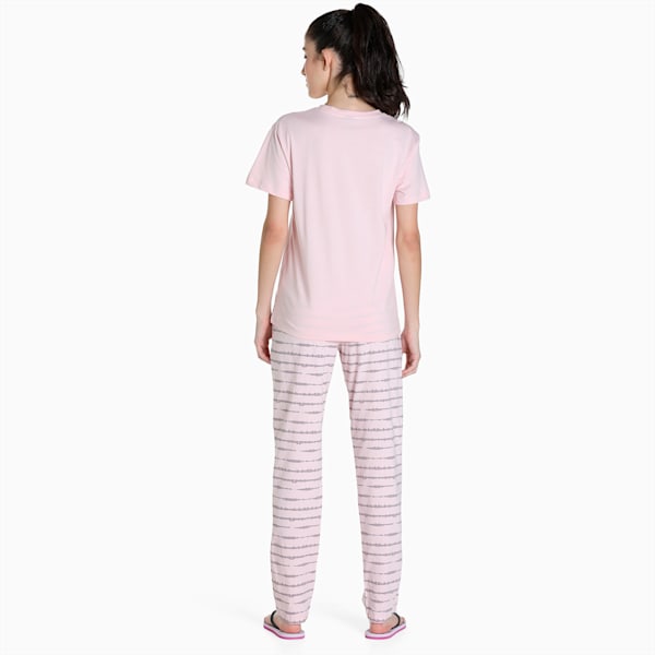 PUMA Women's T-Shirt+Pants Set of 2, Chalk Pink-Chalk Pink