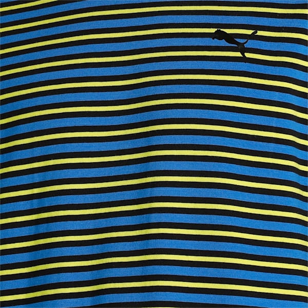 PUMA Men's Striped T-Shirt &amp; Joggers Set, Victoria Blue-Puma Black, extralarge-IND