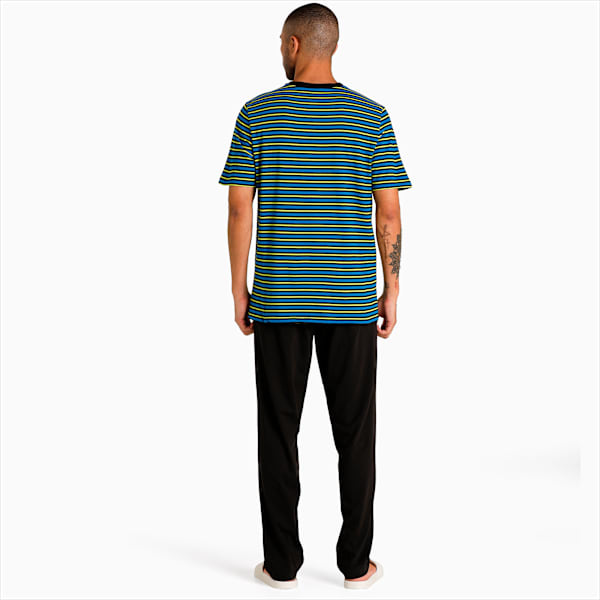 Men's Striped T-shirt Joggers Set, Victoria Blue-Puma Black, extralarge-IND