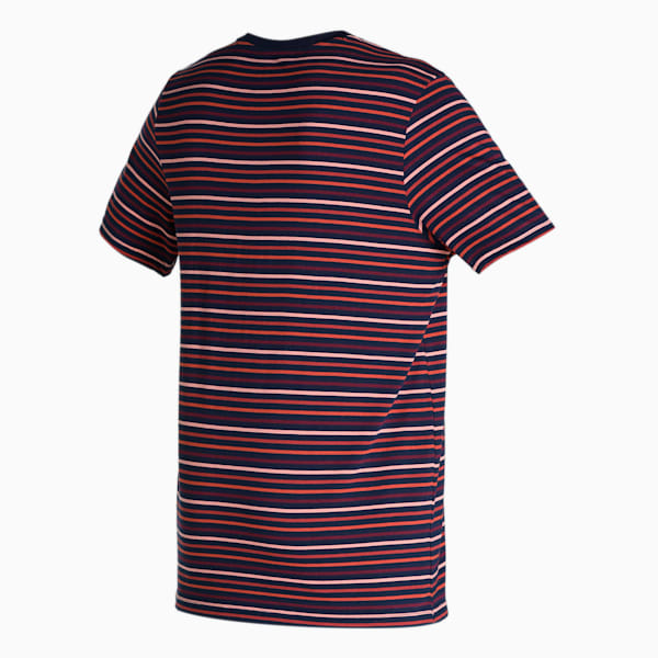 Men's Stripe T-Shirt & Shorts Set, Peacoat-Peacoat, extralarge-IND