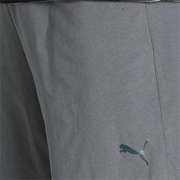 Men's Stripe T-Shirt & Shorts Set, Puma Black-CASTLEROCK, extralarge-IND