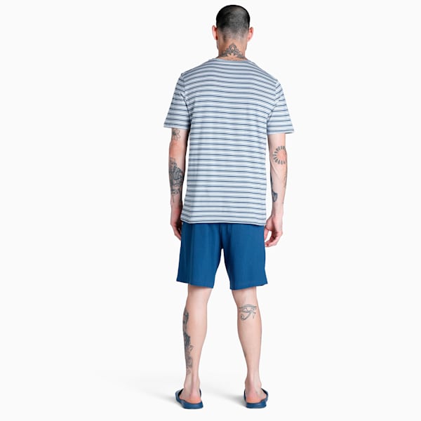 PUMA Men's Stripe T-Shirt & Shorts Set, Quarry-Dark Denim, extralarge-IND