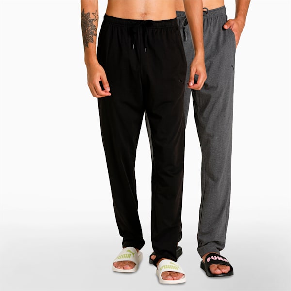 Men's Joggers Pack of 2, Puma Black-Dark Gray Heather, extralarge-IND