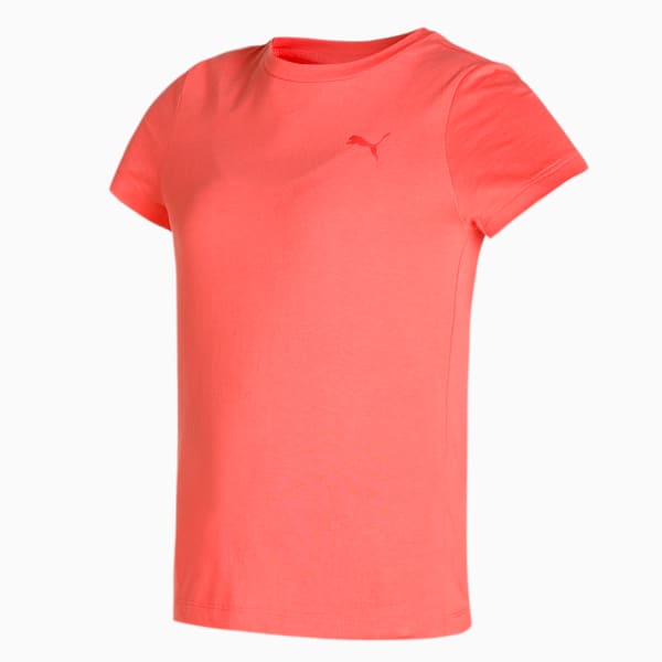 PUMA Girl's Regular Fit T-Shirts Pack of 2, Georgia Peach-Porcelain, extralarge-IND