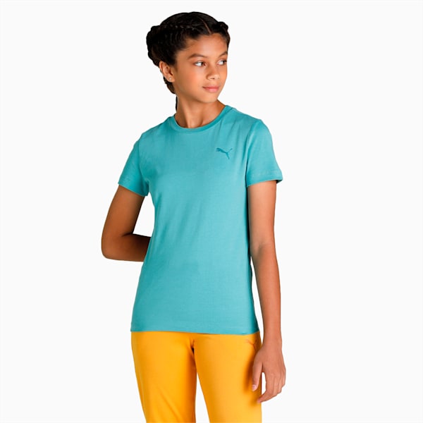 PUMA Girl's Regular Fit T-Shirts Pack of 2, Georgia Peach-Porcelain, extralarge-IND