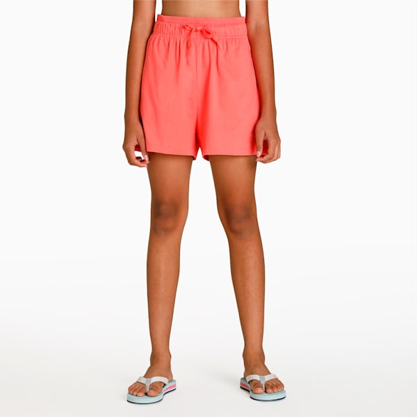 PUMA Girl's Shorts Pack of 2, Georgia Peach-Porcelain, extralarge-IND