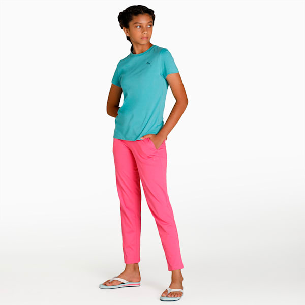 Girl's Regular Fit Joggers Pack of 2, Carmine Rose-Mineral Yellow, extralarge-IND