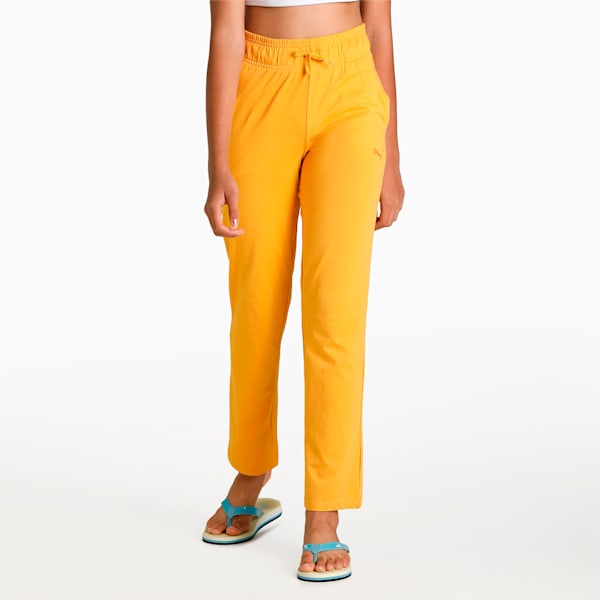 Girl's Regular Fit Joggers Pack of 2, Carmine Rose-Mineral Yellow, extralarge-IND