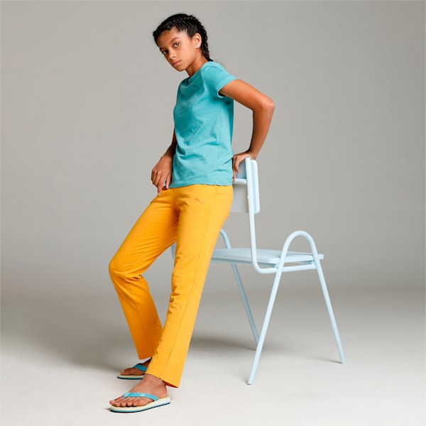 Girl's Regular Fit Joggers Pack of 2, Carmine Rose-Mineral Yellow, extralarge-IND