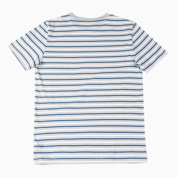 PUMA Stripe Youth Regular Fit T-Shirt & Joggers Set, Quarry-Dark Denim, extralarge-IND