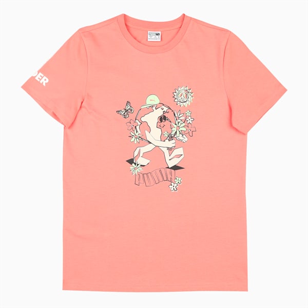 PUMA x 1DER KL Rahul  Feel Good Youth T-Shirt, Carnation Pink