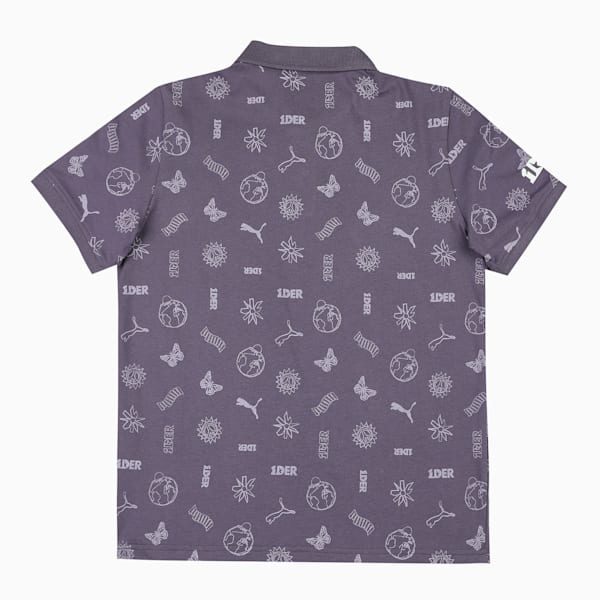 PUMA x 1DER KL Rahul Youth AOP Polo, Purple Charcoal