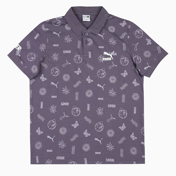PUMA x 1DER KL Rahul Youth AOP Polo, Purple Charcoal