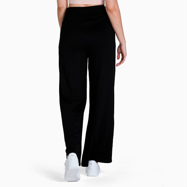 PUMA Modest Activewear Wide Leg Solid Women Black Track Pants - Buy PUMA  Modest Activewear Wide Leg Solid Women Black Track Pants Online at Best  Prices in India