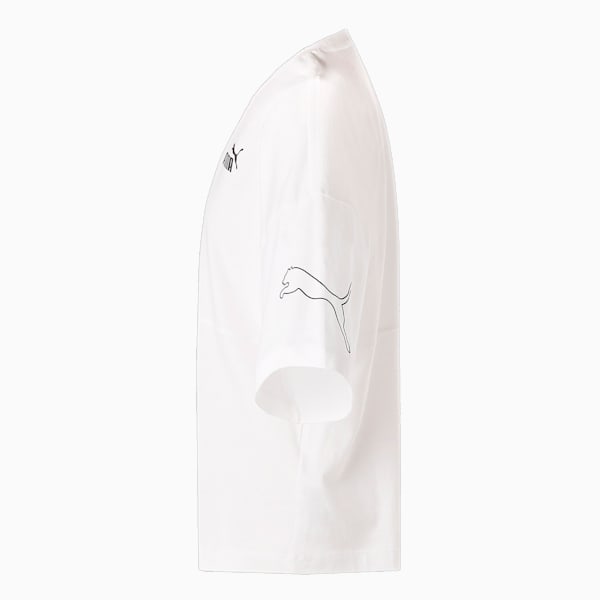 ウィメンズ PUMA POWER カラーブロック 半袖 Tシャツ, PUMA White, extralarge-JPN