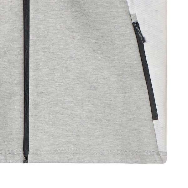 メンズ EVOSTRIPE フルジップ フーディー, Light Gray Heather