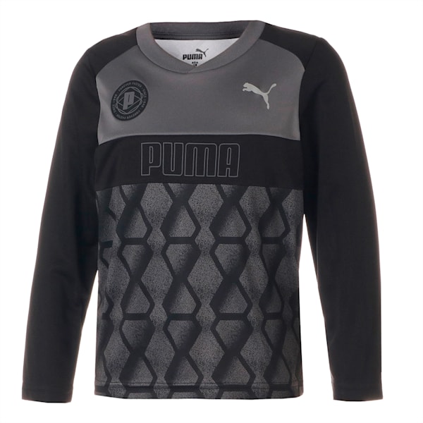 キッズ ボーイズ ACTIVE SPORTS ポリ AOP 長袖 Tシャツ 120-160cm, PUMA Black