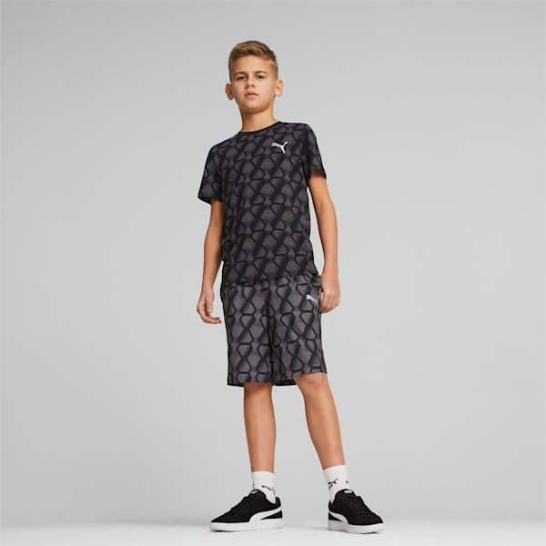 キッズ ボーイズ ACTIVE SPORTS ウーブン AOP ショーツ 120-160cm, PUMA Black, extralarge-JPN