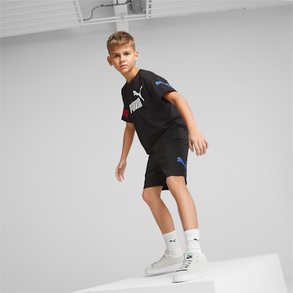 キッズ ボーイズ PUMA POWER 半袖 Tシャツ 120-160cm, PUMA Black-Warm Earth