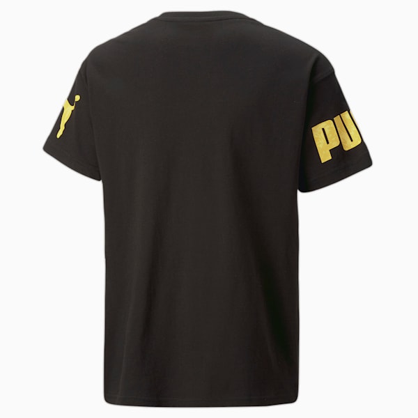 キッズ ボーイズ PUMA POWER サマー 半袖 Tシャツ 120-160cm, PUMA Black, extralarge-JPN