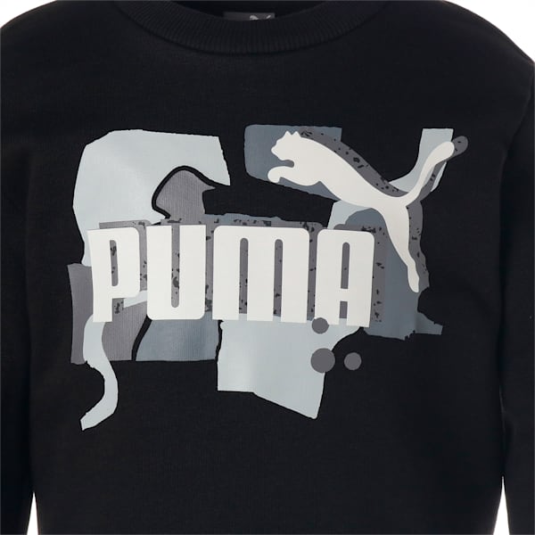 キッズ ボーイズ ESS+ ストリートアート クルー スウェット 120-160cm, PUMA Black, extralarge-JPN