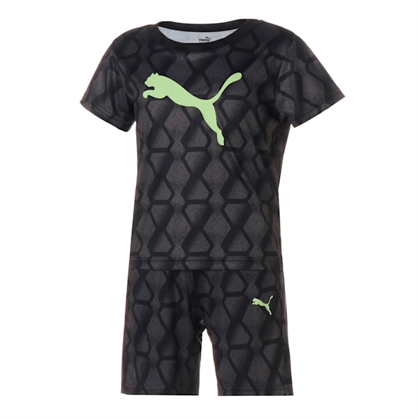 キッズ ボーイズ ロゴ ラボ 上下 2点セット Tシャツ & ショーツ 120-160cm, PUMA Black, extralarge-JPN