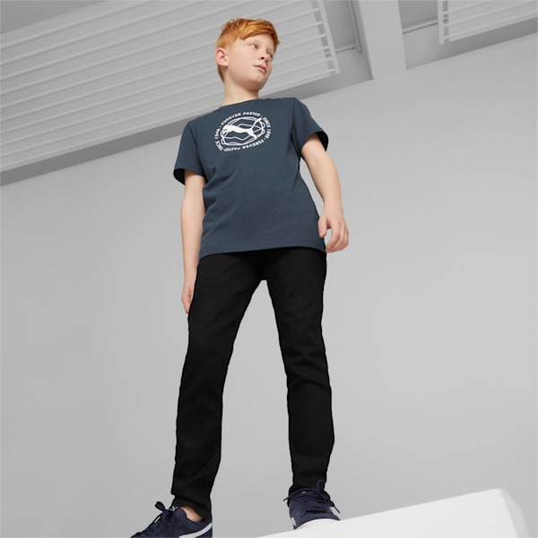 キッズ ボーイズ ACTIVE SPORTS グラフィック 半袖 Tシャツ 120-160cm, Dark Night