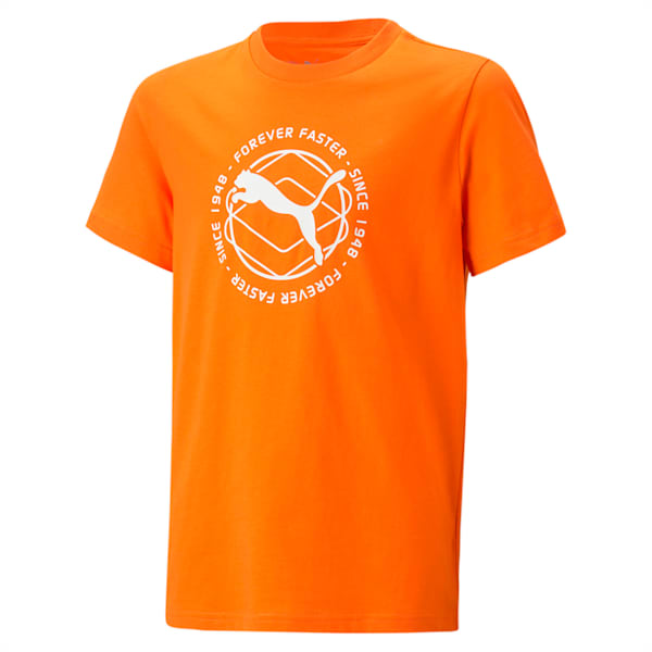 キッズ ボーイズ ACTIVE SPORTS グラフィック 半袖 Tシャツ 120-160cm, Cayenne Pepper