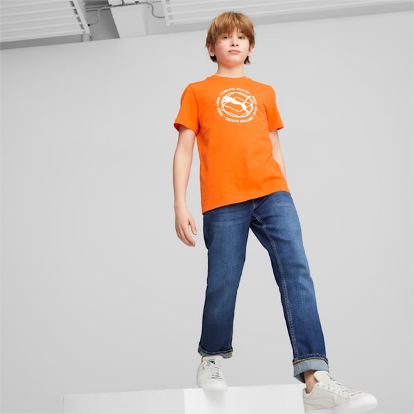 キッズ ボーイズ ACTIVE SPORTS グラフィック 半袖 Tシャツ 120-160cm, Cayenne Pepper