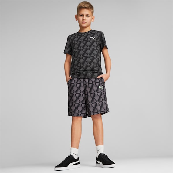 キッズ ボーイズ ACTIVE SPORTS AOP 半袖 Tシャツ 120-160cm, PUMA Black, extralarge-JPN