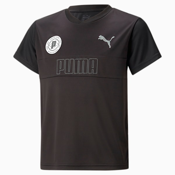 キッズ ボーイズ ACTIVE SPORTS ポリ グラフィック 半袖 Tシャツ 120-160cm, PUMA Black, extralarge-JPN