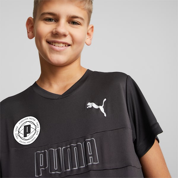 キッズ ボーイズ ACTIVE SPORTS ポリ グラフィック 半袖 Tシャツ 120-160cm, PUMA Black, extralarge-JPN