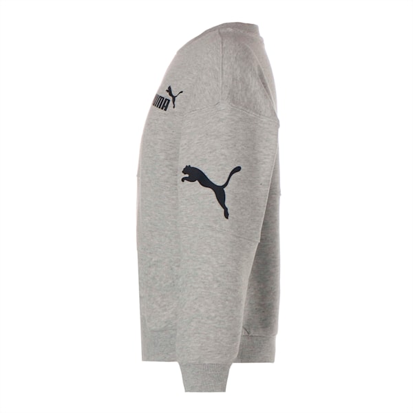 キッズ ボーイズ PUMA POWER クルー スウェット 120-160cm, Light Gray Heather, extralarge-JPN