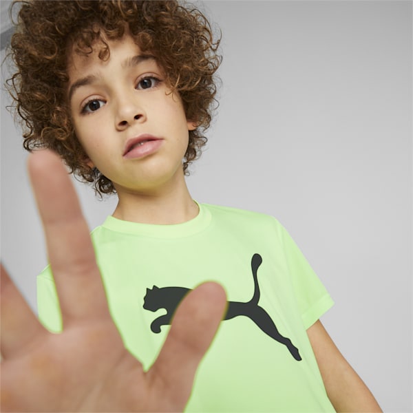キッズ ボーイズ ACTIVE SPORTS ポリ キャット 半袖 Tシャツ 120-160cm, Fizzy Lime, extralarge-JPN
