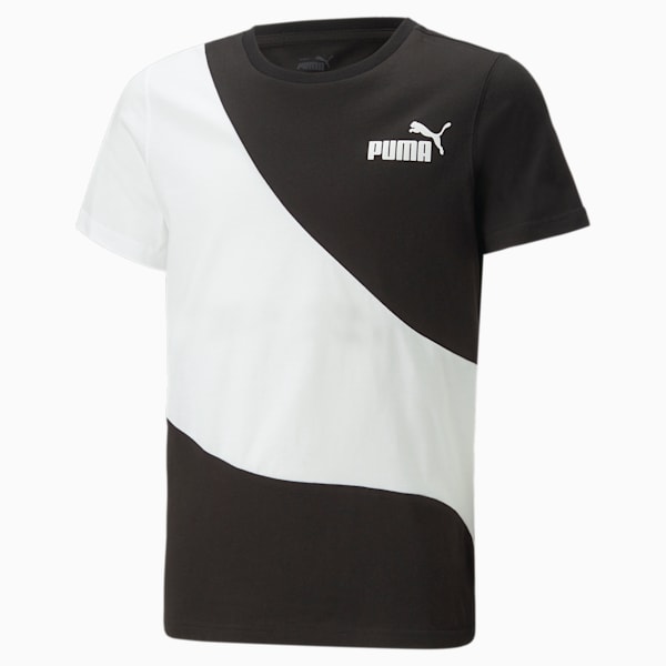 キッズ ボーイズ PUMA POWER キャット 半袖 Tシャツ 120-160cm, PUMA Black, extralarge-JPN