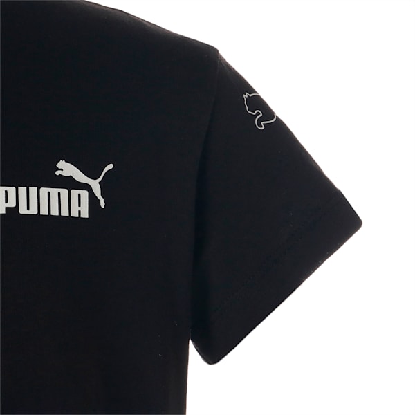 キッズ ガールズ PUMA POWER カラーブロック 半袖 Tシャツ 120-160cm, PUMA Black, extralarge-JPN