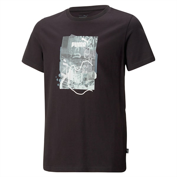 キッズ ボーイズ ESS+ ストリートアート グラフィック 半袖 Tシャツ 120-160cm, PUMA Black, extralarge-JPN