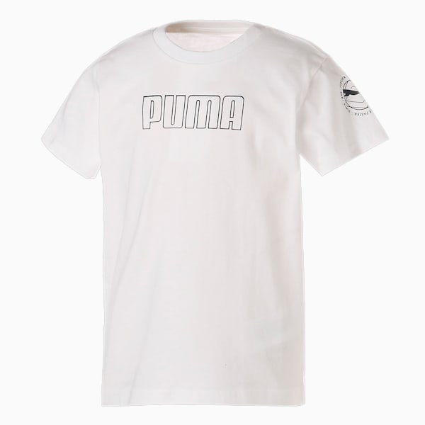 キッズ ボーイズ ACTIVE SPORTS グラフィック 半袖 Tシャツ 120-160cm, PUMA White